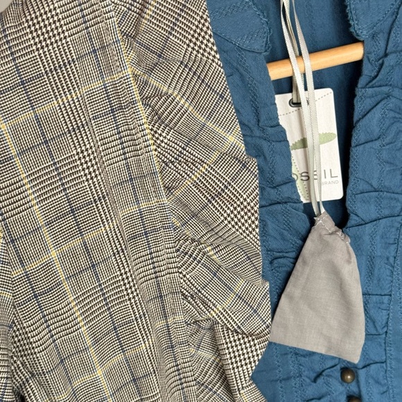 NWOT Chic Blue Dress with Plaid Jacket - Picture 12 of 15